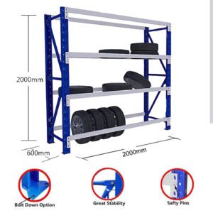 2M x 2M x 0.6M 800KG Tyre Rack