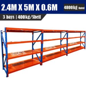 2.4M x 5M x 0.6M 4800kg Blue/Orange