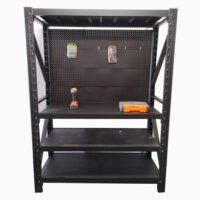 2.7M x 1.25M x 0.6M 800kg with 4 Pegboards Black