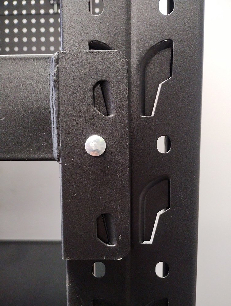 2.7M x 1.25M x 0.6M 800kg with 4 Pegboards Black - Image 3